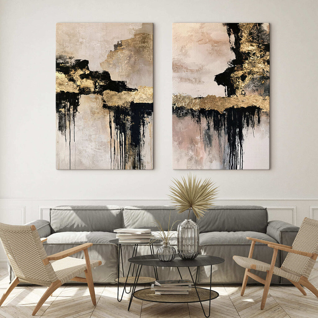 - Abstract elegance in muted tones