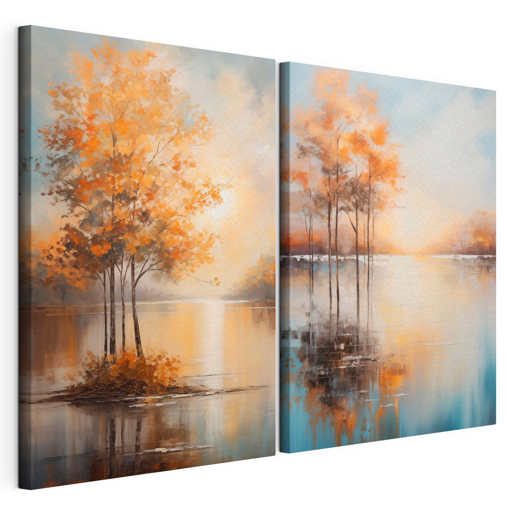 Painting of trees in water