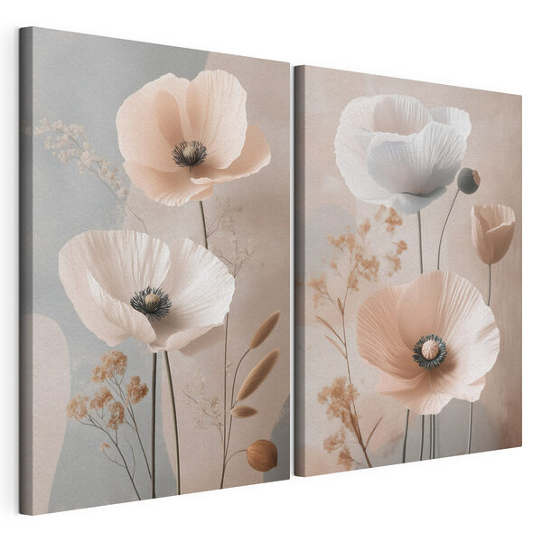 Modularer Leinwanddruck Blumen-Collage