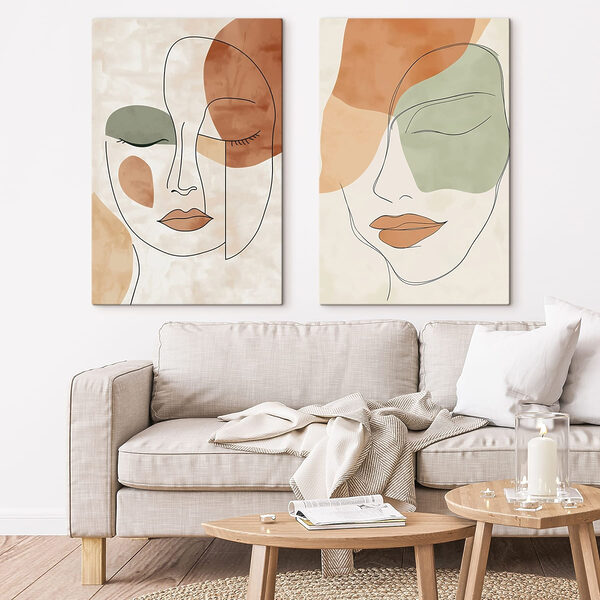 Two images of a woman's face