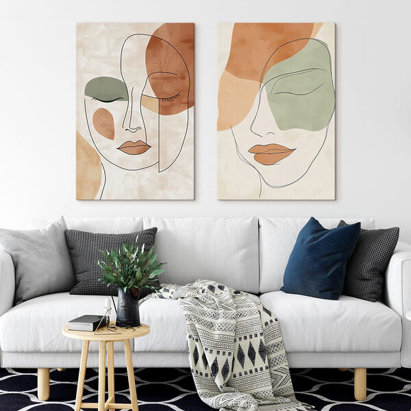 Two images of a woman's face