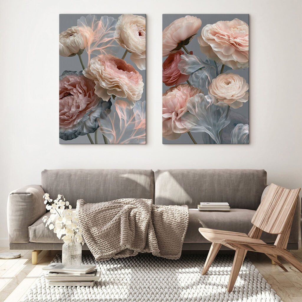 Delicate petals in soft colors