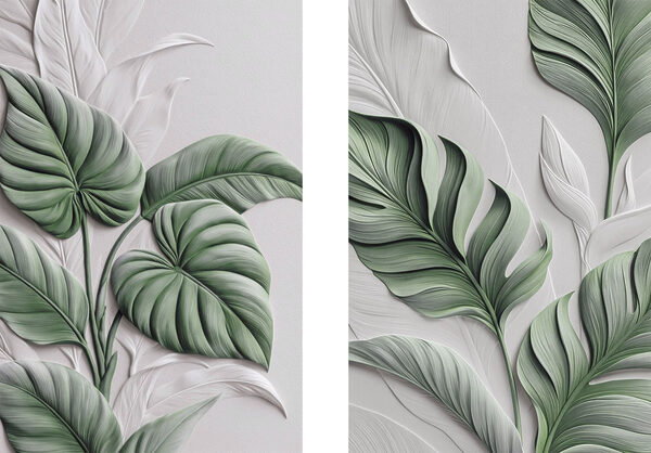 - Lush leaves in harmonious design