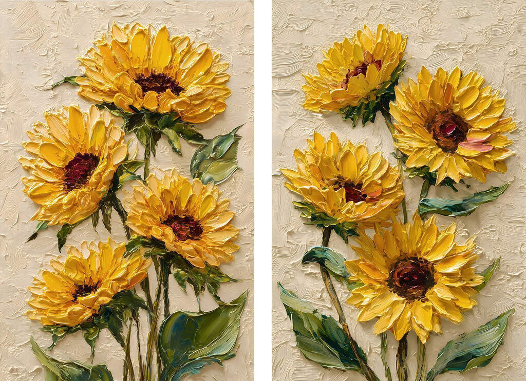 Vibrant sunflowers in full bloom