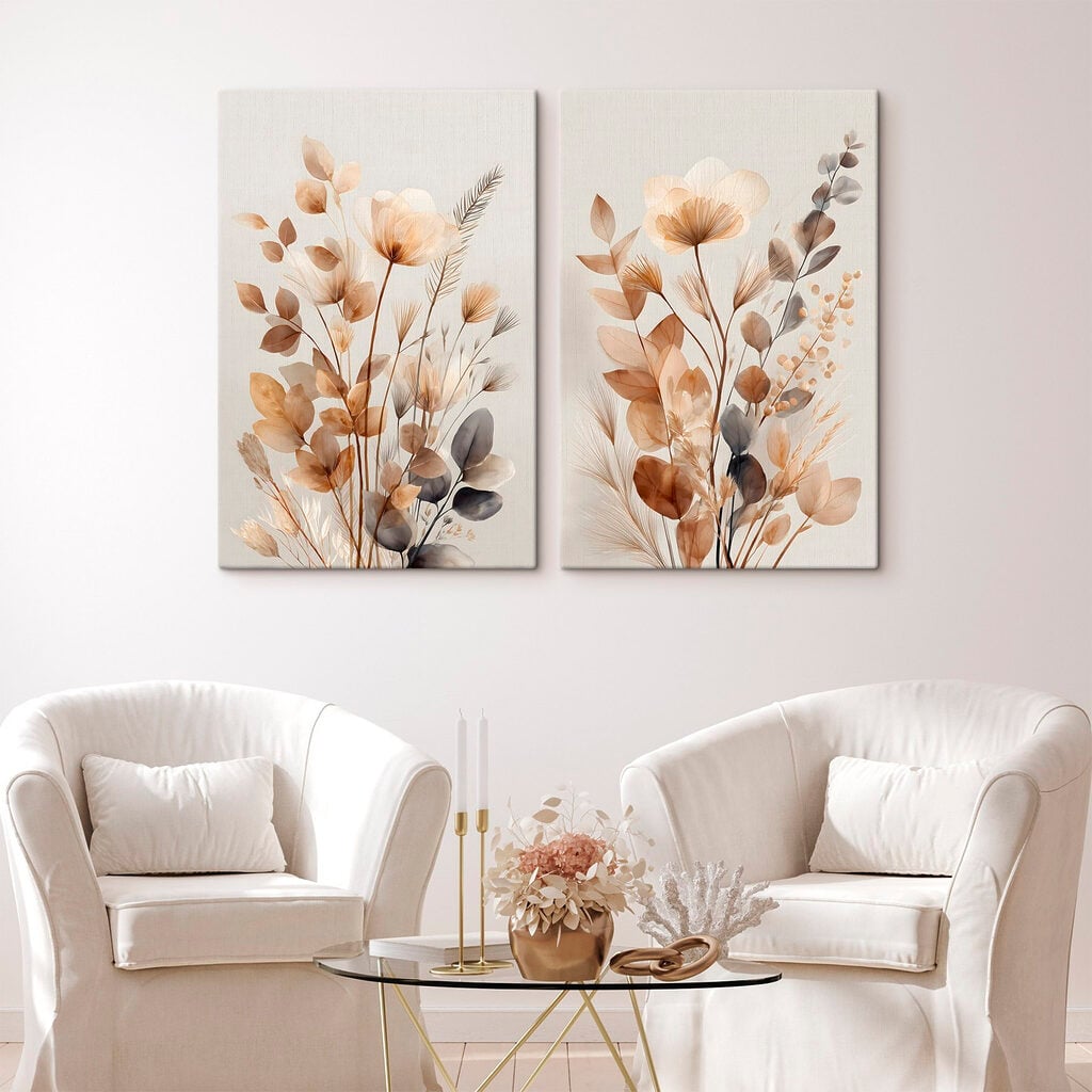 Delicate floral arrangements in soft hues