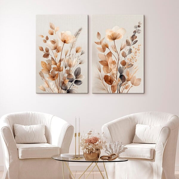 Delicate floral arrangements in soft hues