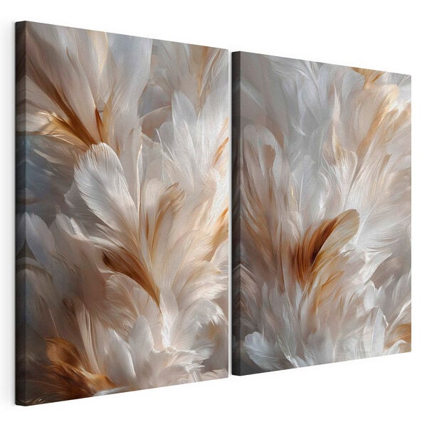 Delicate feathers in soft hues