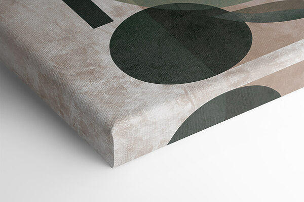 - Elegant leaves entwined with geometric shapes
