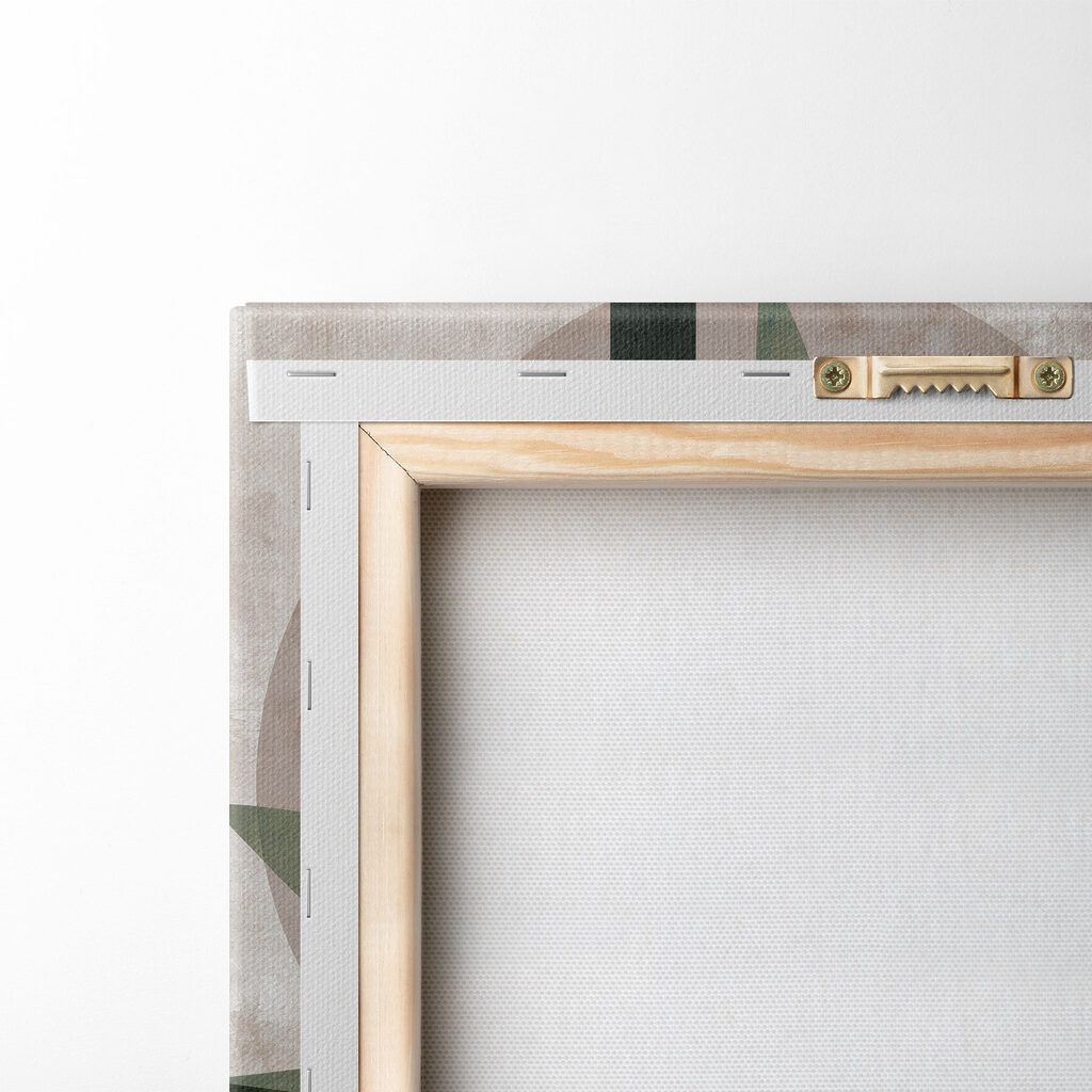 - Elegant leaves entwined with geometric shapes