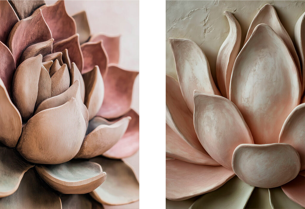 Soft petals in muted earth tones