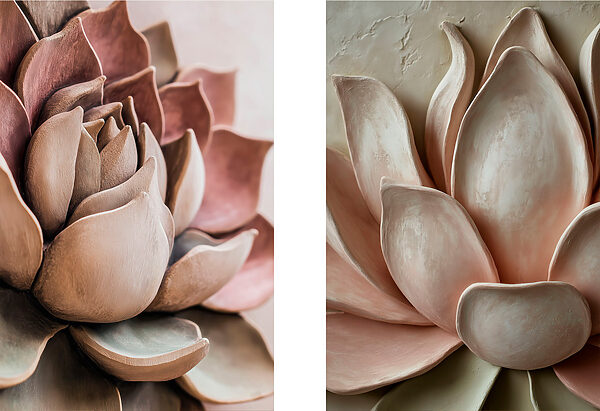 Soft petals in muted earth tones