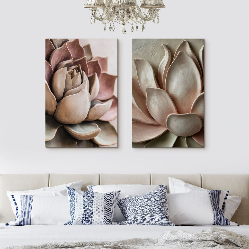 Soft petals in muted earth tones