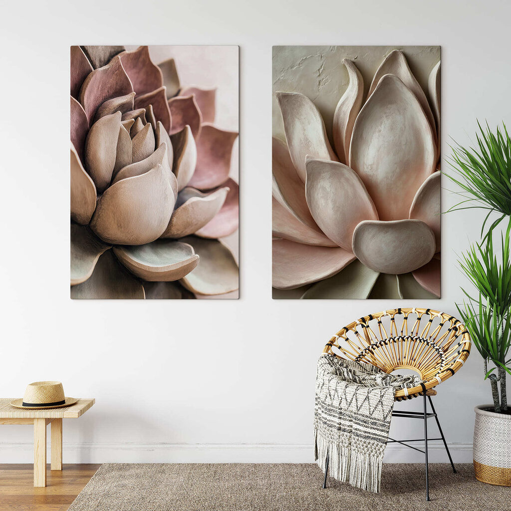 Soft petals in muted earth tones