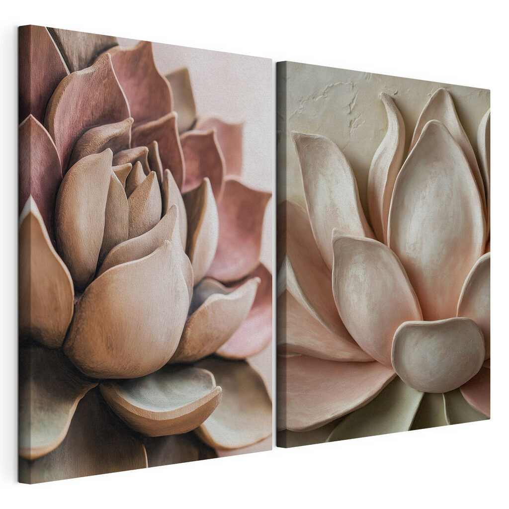 Soft petals in muted earth tones