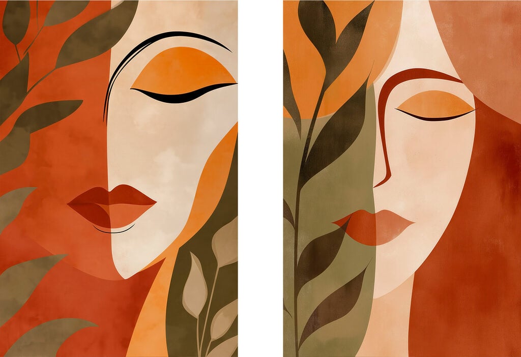 Collage of a woman's face