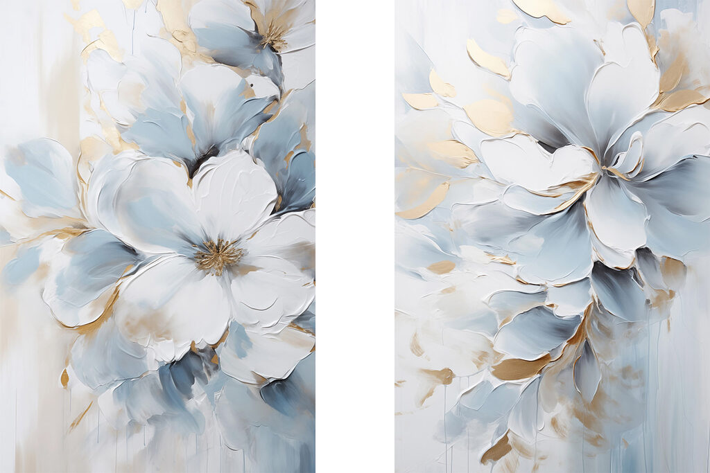 Delicate blooms in soft hues