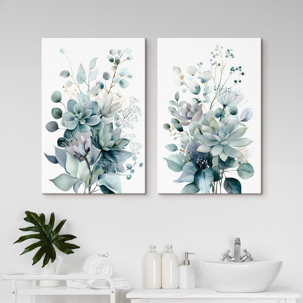 Delicate greenery in soft hues