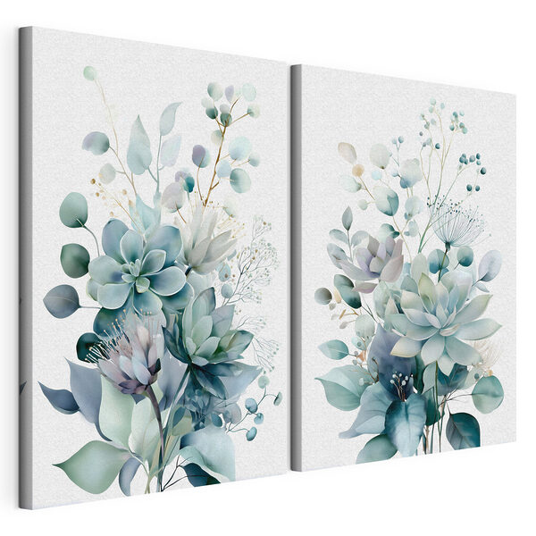 Delicate greenery in soft hues