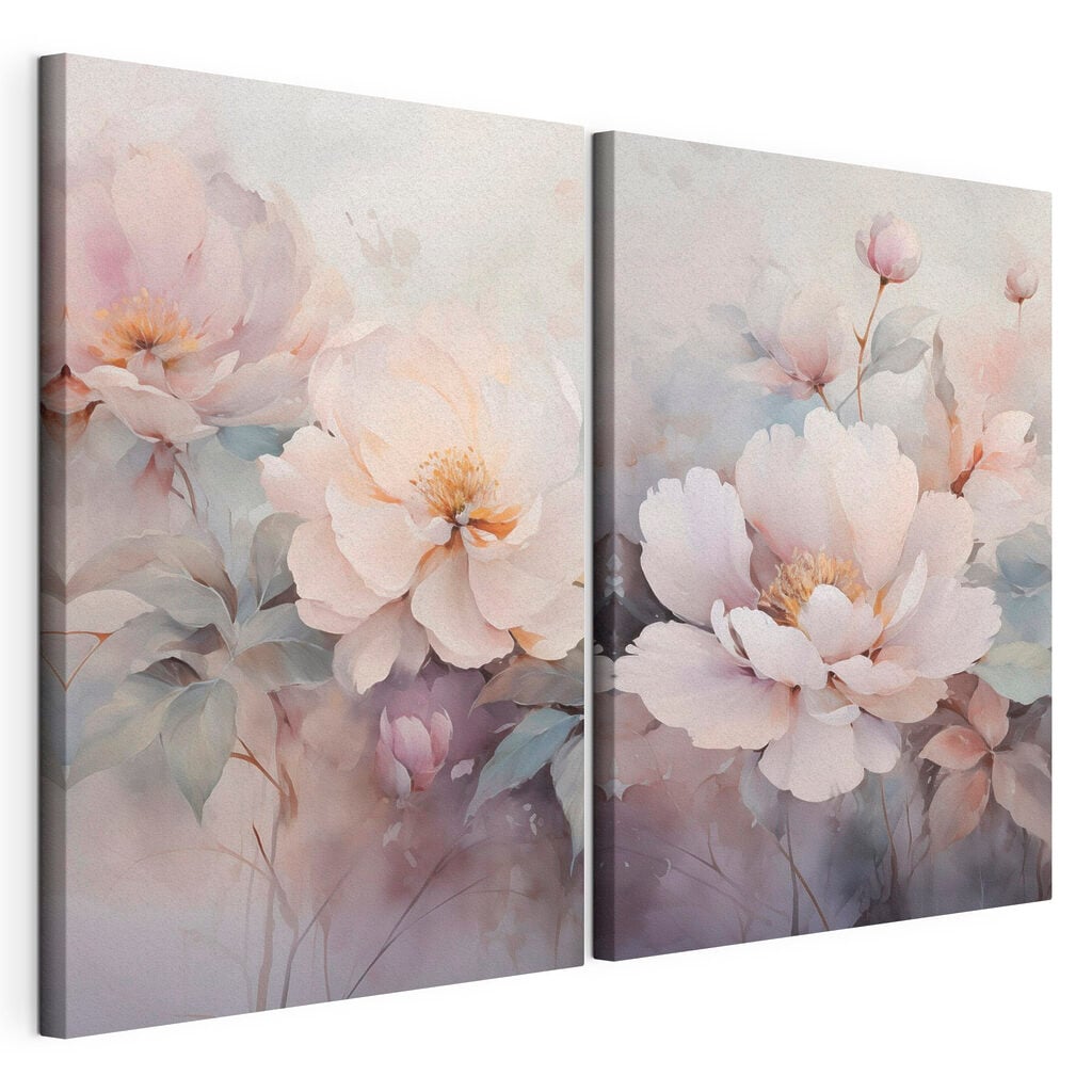 Delicate blooms in soft pastels