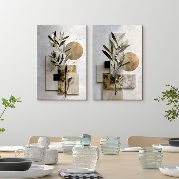 Natural elegance with leafy accents