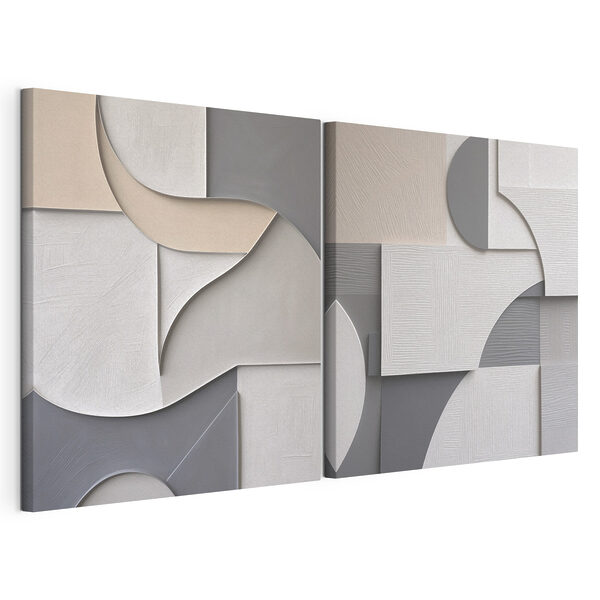 Abstract shapes in soothing colors