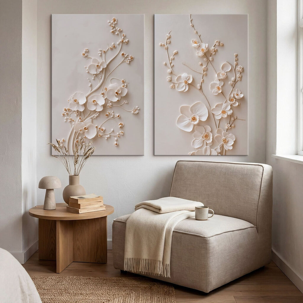 Elegant floral design in soft tones