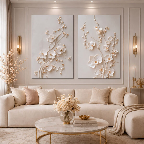 Elegant floral design in soft tones