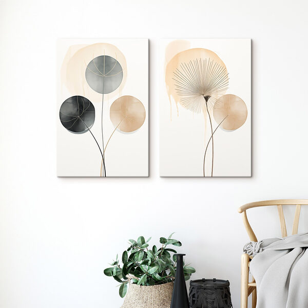 Soft shapes in muted colors