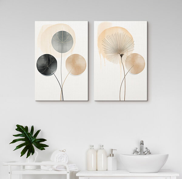 Soft shapes in muted colors