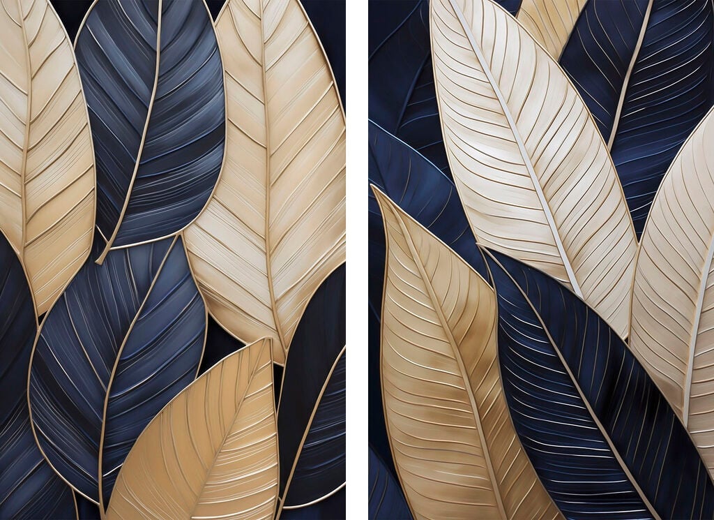 Elegant leaves in subtle tones