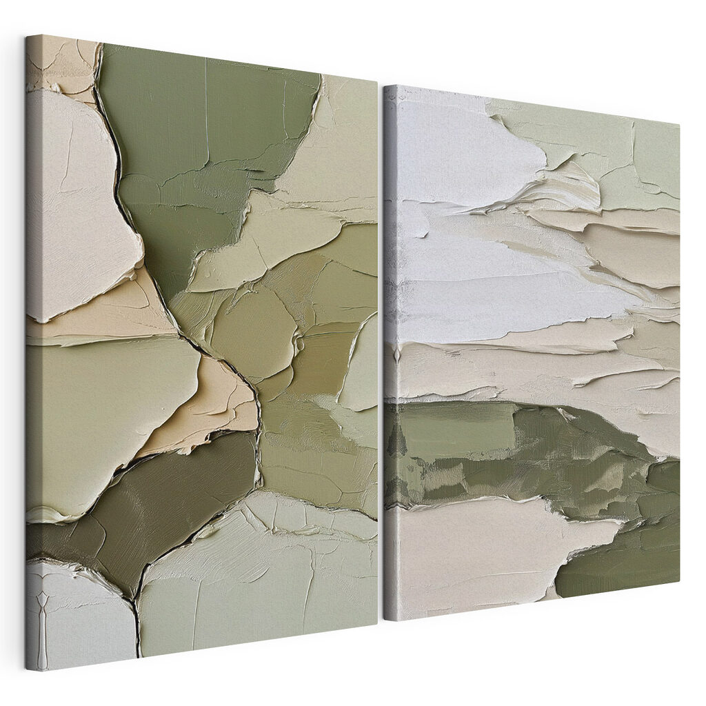 Calming hues in layered composition