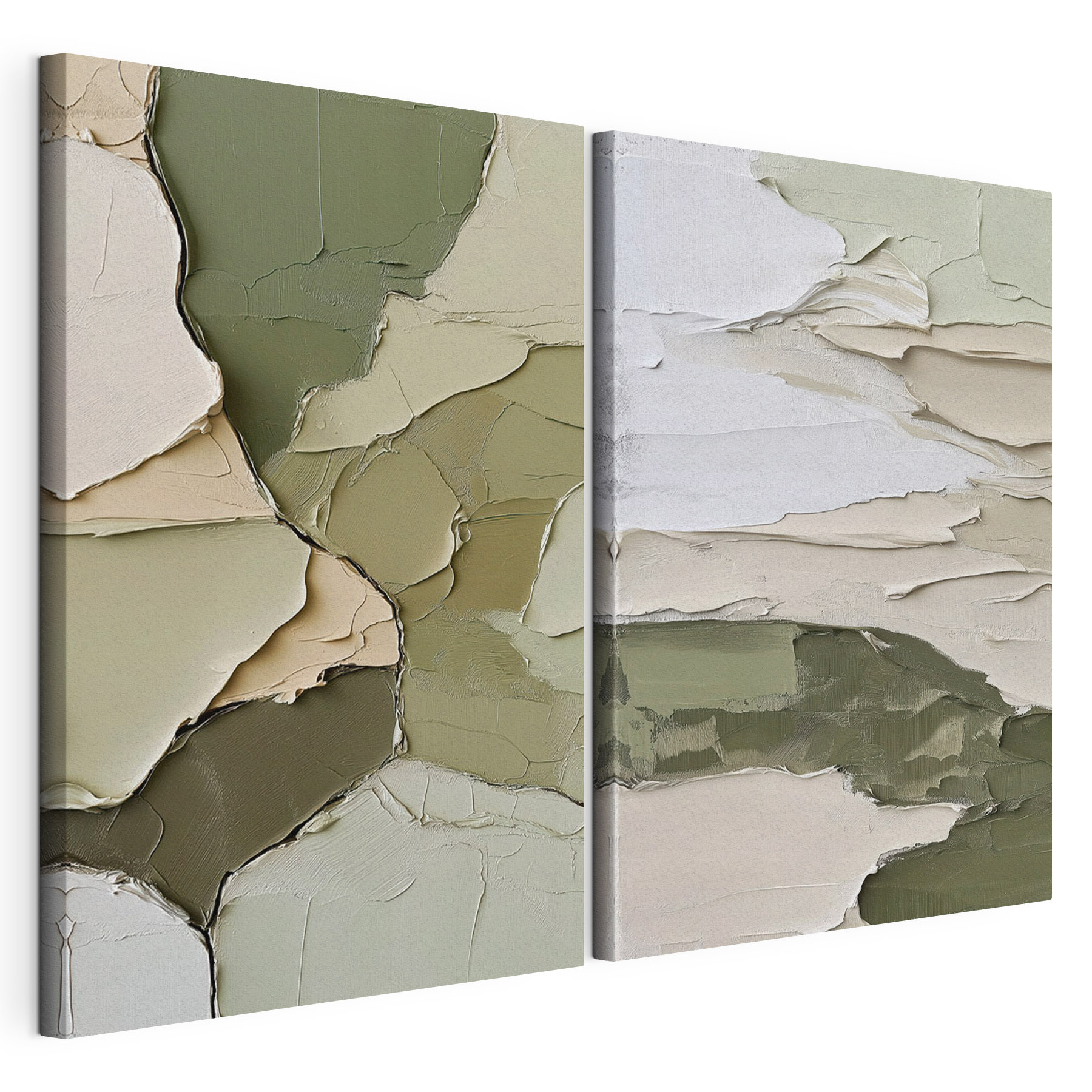 Calming hues in layered composition