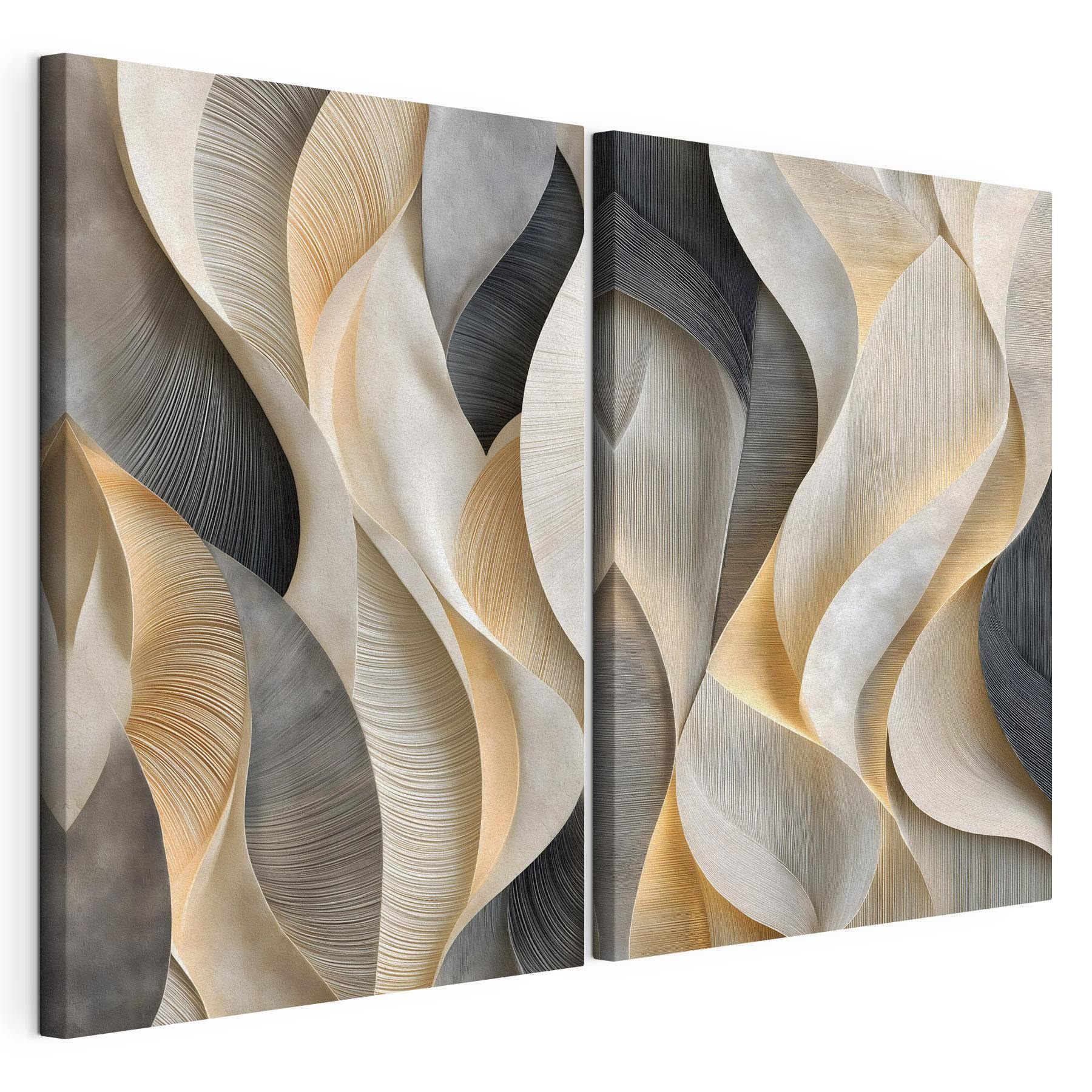 Sleek curves in soft color palette