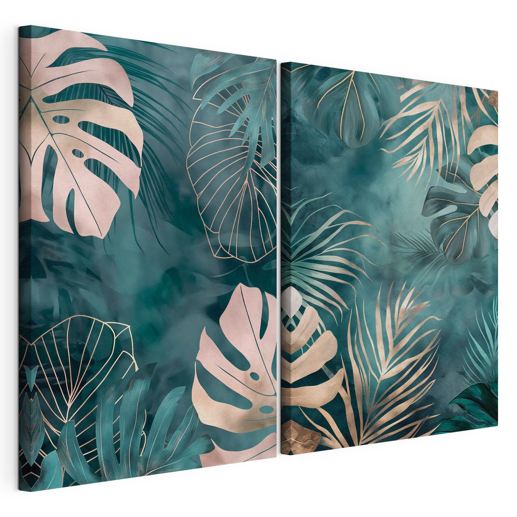 Lush foliage on vibrant background