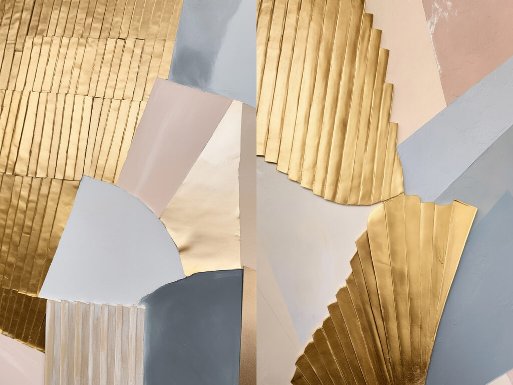 Collage of different colors of paper