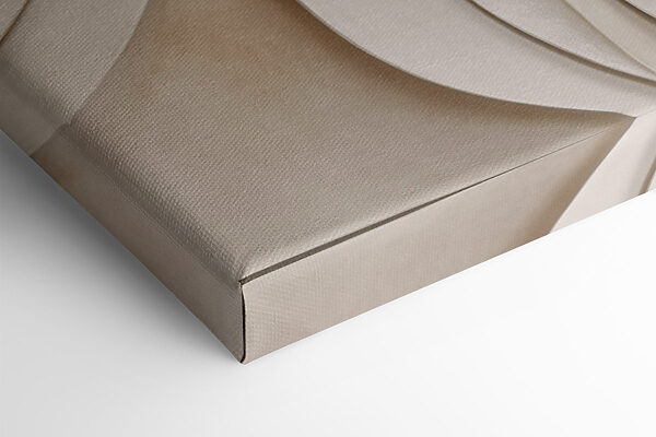 Collage of white and brown wavy shapes