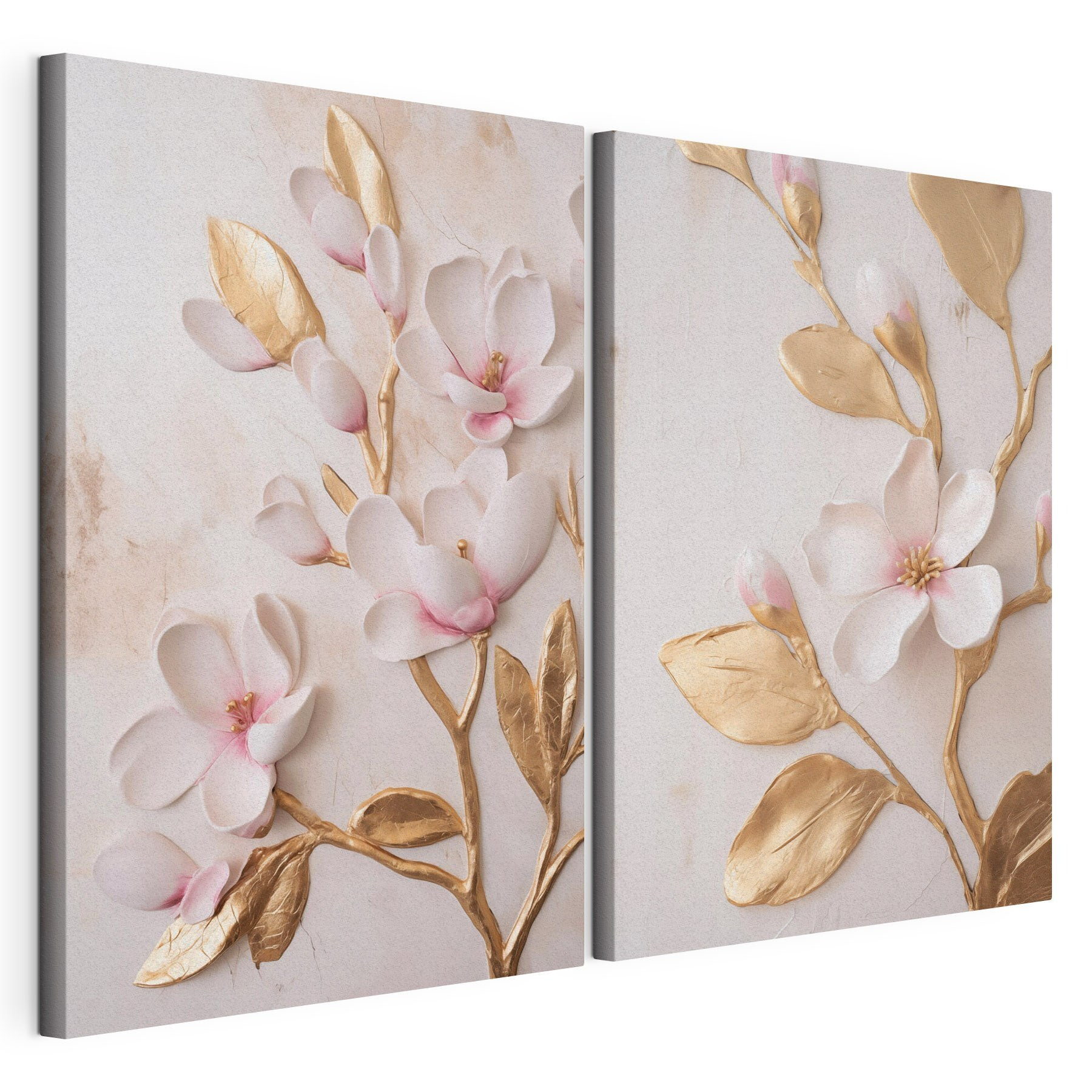 Collage of flowers and leaves