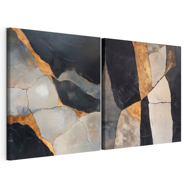 Abstract elegance in contrasting tones