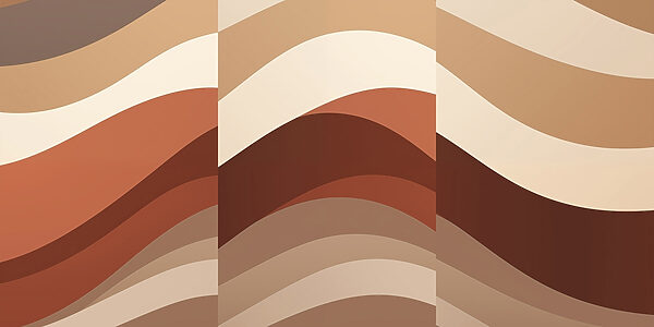 Flowing waves of warm colors