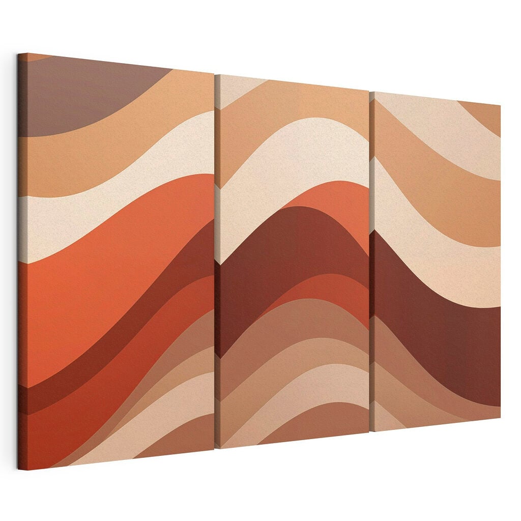 Flowing waves of warm colors
