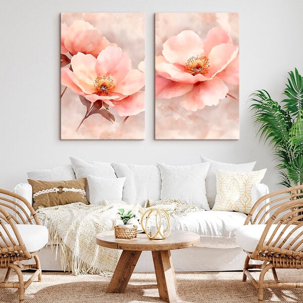 Delicate blooms in soft pastel hues