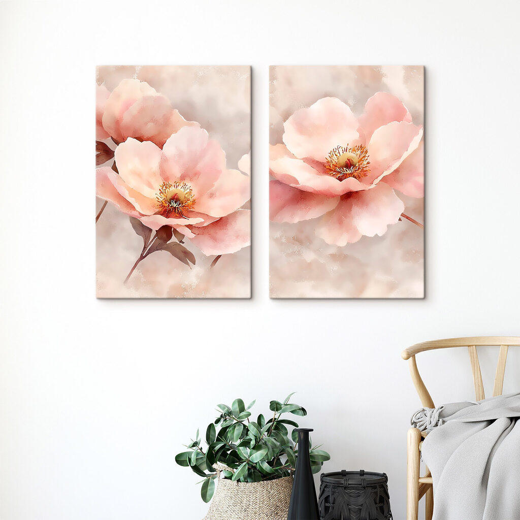 Delicate blooms in soft pastel hues