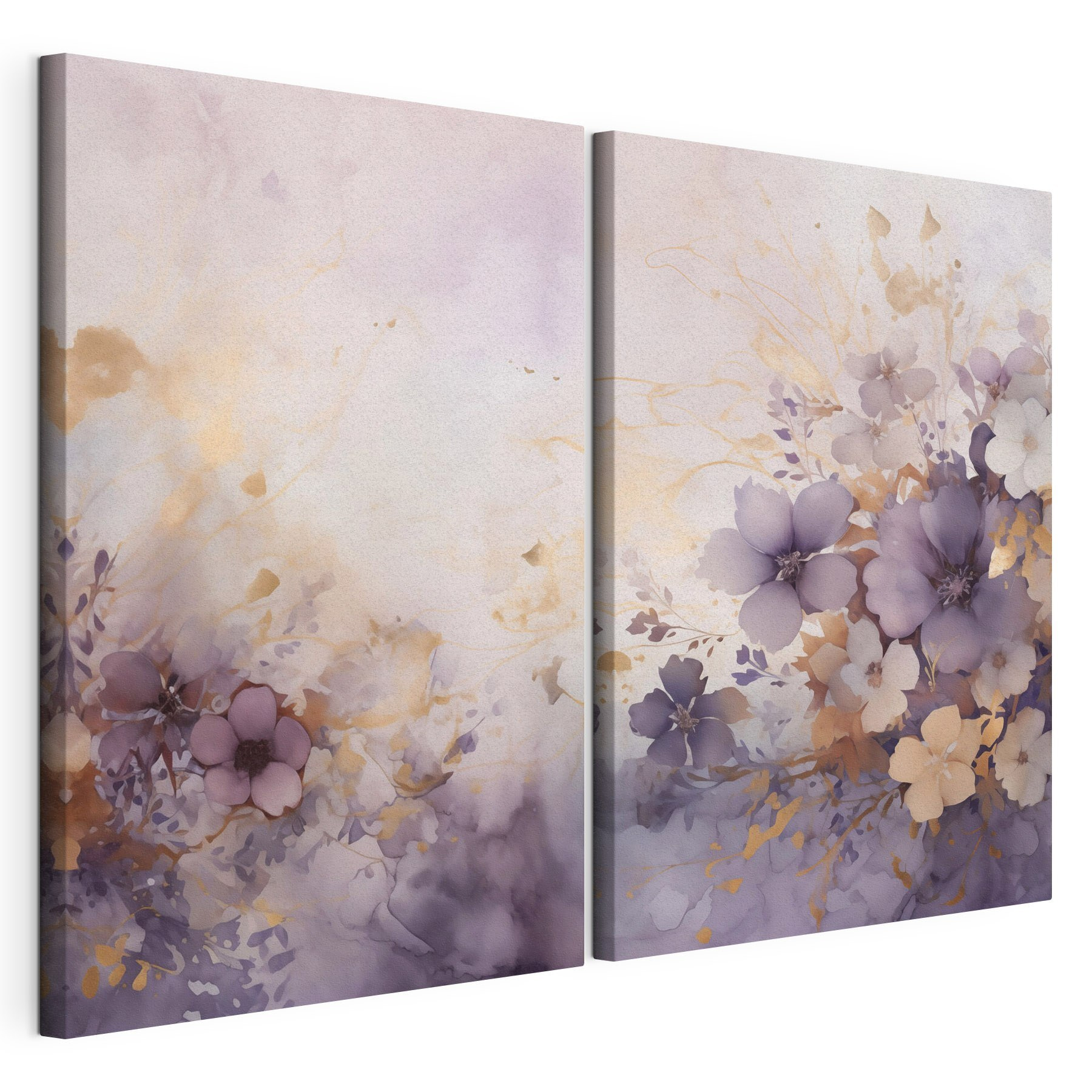 Painting of flowers on a white background
