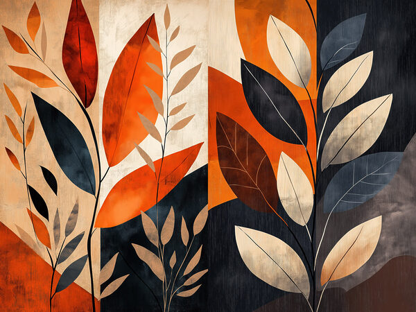 Painting of leaves and branches