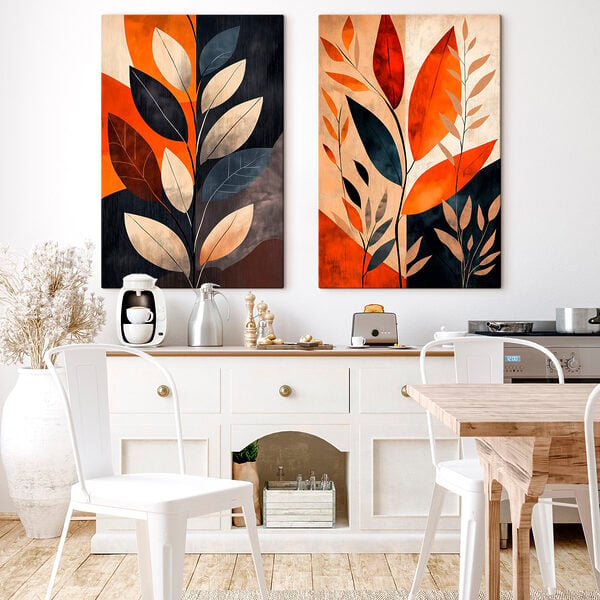 Painting of leaves and branches