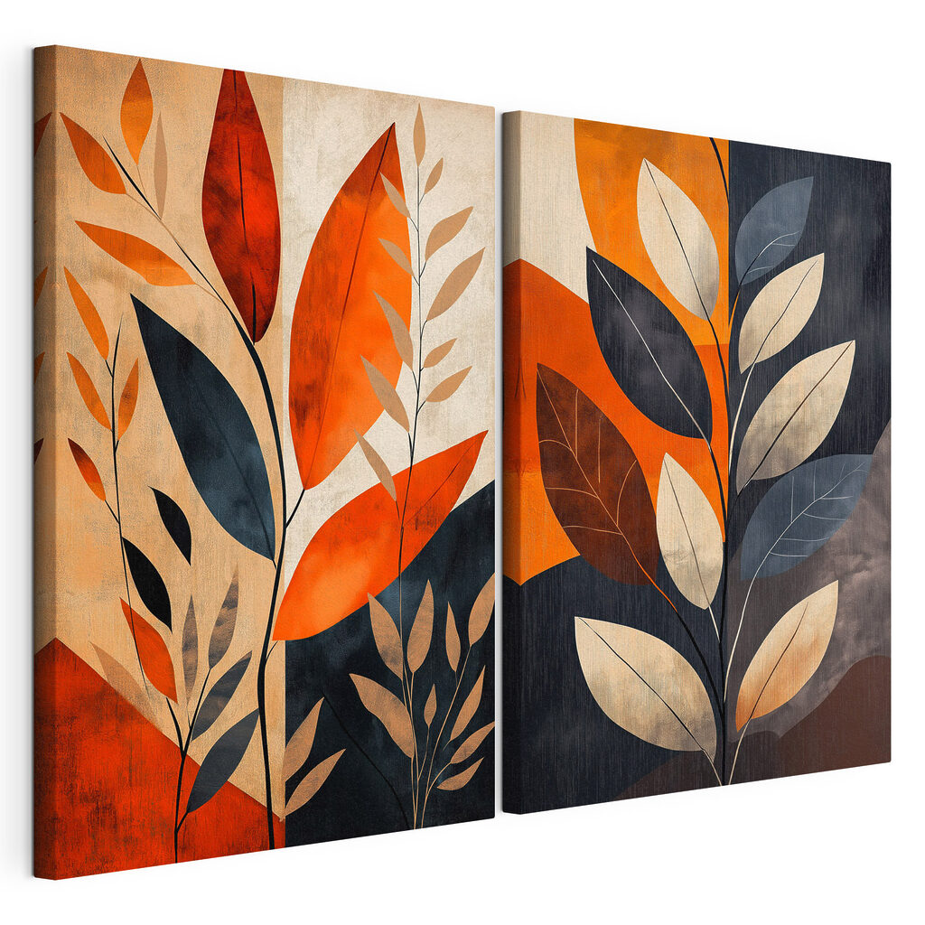 Painting of leaves and branches