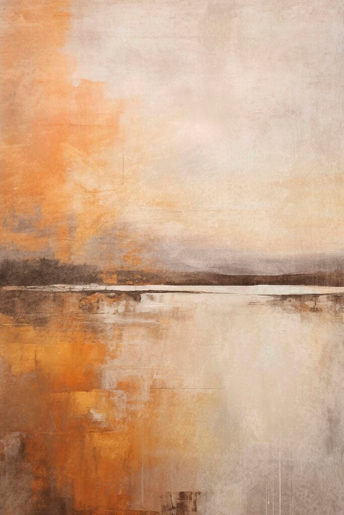Painting of a lake