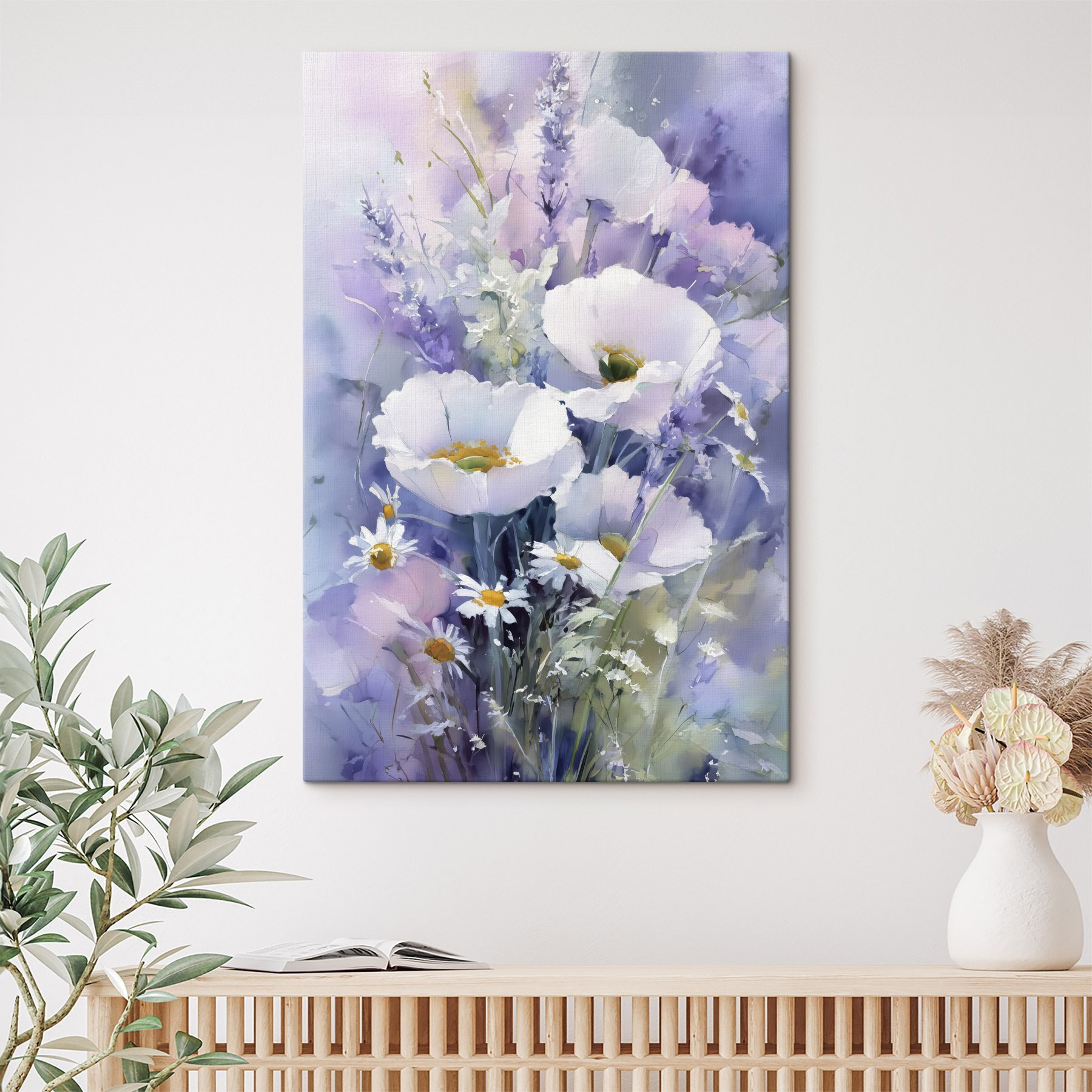 Painting of white flowers