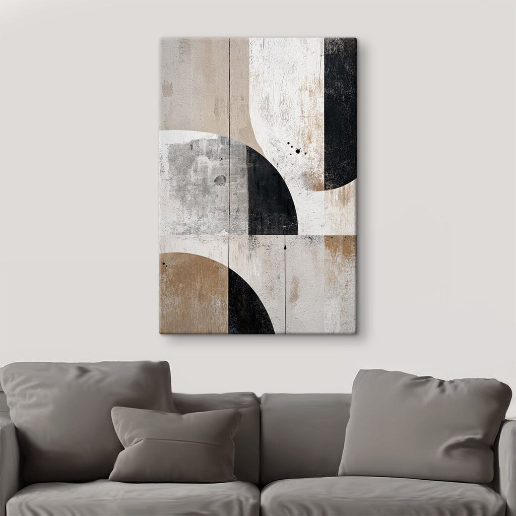Black and white painted wall