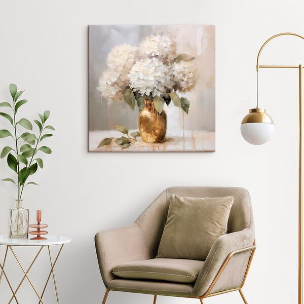 Painting of flowers in a vase